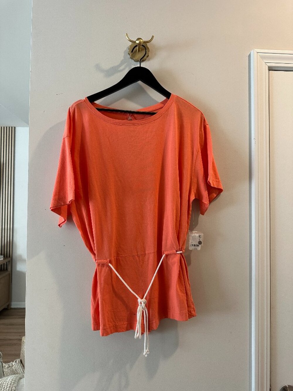 FREE PEOPLE Money Romper in Red Guava Size X-Small NWT